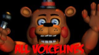 Toy Freddy  All Voicelines with Subtitles  Ultimate Custom Night [upl. by Ollayos]