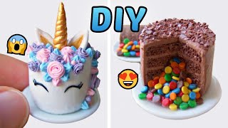 10 DIY Miniature Food Cakes Dolls House  Tutorial Video Compilation [upl. by Yssirhc752]