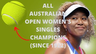 All Australian Open Womens Singles Champions since 1922 [upl. by Handy]