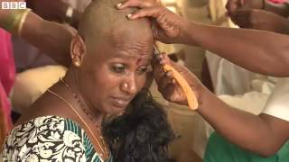 BBC 2016 Video How Indias human hair factory helps Africa [upl. by Mylo]