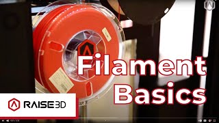 3D Printing Filament Basics  RaiseAcademy [upl. by Alfie]