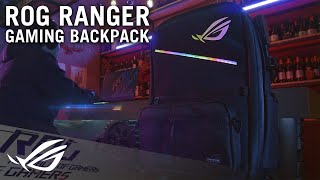 ROG Ranger BP3703 RGB Gaming Backpack  ROG [upl. by Mayeda299]