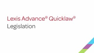 Legislation Lexis Advance Quicklaw [upl. by Idaline]