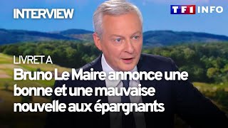 Livret A  le taux restera à 3 jusquen 2025 annonce Bruno Le Maire [upl. by Leerzej407]