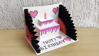 DIY Handmade Birthday Greeting Card  Paper Craft Ideas  Birthday Card Ideas  Tutorial [upl. by Kalbli]