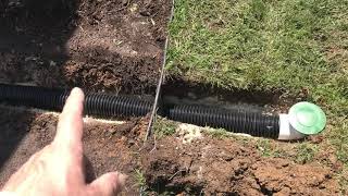 Installing a downspout drain [upl. by Dimond98]