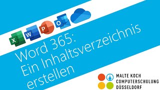 Word 365 Ein Inhaltsverzeichnis erstellen [upl. by Neelon564]