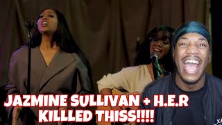 THE VOCALS🔥  Jazmine Sullivan  Girl Like Me ft HER Tiny Desk Performance  REACTION [upl. by Dnaltiac]