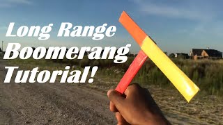 How to make a Long Range Paper Boomerang HD [upl. by Lema506]