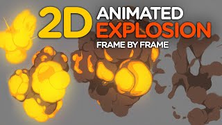 2D Animated Explosion  Frame by Frame [upl. by Lachance284]