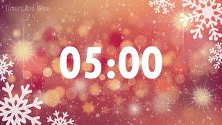 5 Minute Christmas Timer  Instrumental Christmas Music Jingle Bell Alarm [upl. by Siuluj]