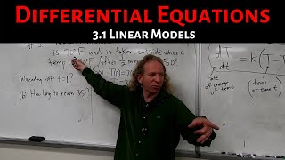 Differential Equations Lecture 31 Linear Models [upl. by Nail236]