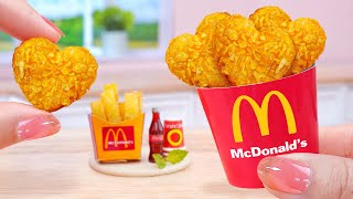 Mini Food Challenge 🍟 How To Cook Crispy Miniature Chicken Balls McDonalds Style🐥Tina Mini Cooking [upl. by Hoi]