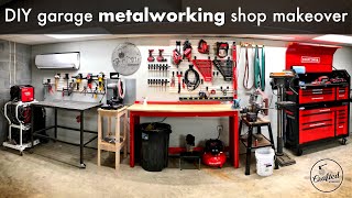 DIY Garage Metalworking Shop Makeover and Organization  Shop Project [upl. by Bamby]