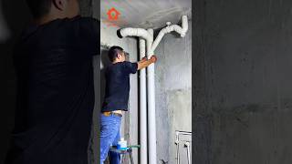 Bathroom sewer pipe renovation constructionplumbingplumbingsuppliesrepirwork [upl. by Derriey]