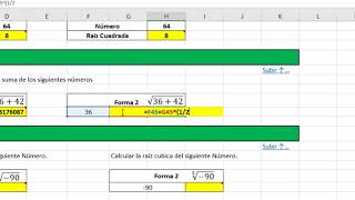 Metodos para calcular Raiz Cubica Cuadrada y otras en Excel [upl. by Adiaj275]