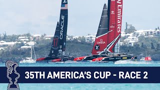 35th Americas Cup Race 2 NZL vs USA  AMERICAS CUP [upl. by Ordnaxela]