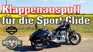 Montage eines MCJ Klappenauspuffs an der HD Sport Glide [upl. by Kehsihba]