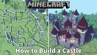 How to Build a Minecraft Castle from Start to Finish  Medieval Castle Lets Build GuideTutorial [upl. by Eneliak]