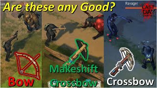 Bow vs Makeshift Crossbow vs Crossbow  How Good are they Last Day on Earth Survival [upl. by Powe]