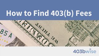 How to Find 403b Fees [upl. by Naashom170]