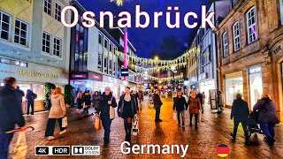 Osnabrück Germany  tour in Osnabrück enchanted city beautiful colorful🎄Christmas Market🎄 4k HDR [upl. by Ozkum]