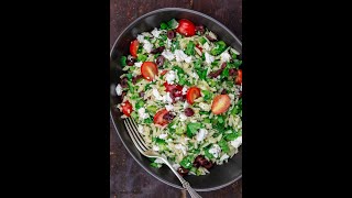 My favorite way to use ORZO Mediterranean Orzo Salad shorts [upl. by Lowis]