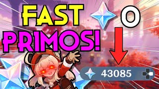 FASTEST PRIMOGEM FARMS F2P Guide  Genshin Impact [upl. by Norah]