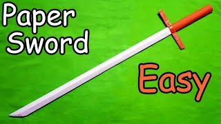 How to make a Paper Sword Easy Tutorial [upl. by Netsreik917]