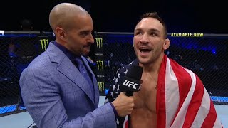 UFC 257 Michael Chandler Octagon Interview [upl. by Derrek733]