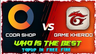 CODA SHOP VS GAME KHARIDO  WHO IS THE BEST WEBSITES TOPUP IN FREE FIRE  CODA SHOP GAME KHARIDO [upl. by Srednas656]