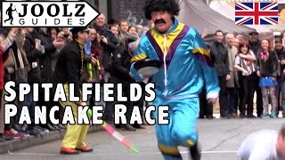 Great Spitalfields Pancake Race  London Uk [upl. by Retha]