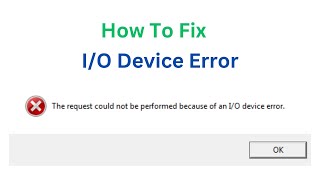 The request could not be performed because of an io device error [upl. by Valerlan]