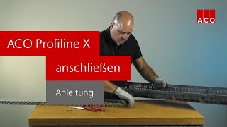 ACO Profiline X Montagetipps  Fassadenrinne anschließen [upl. by Anaoj]