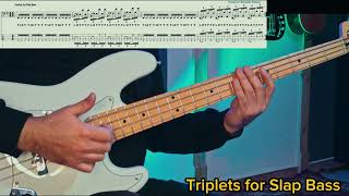 Triplets for Slap Bass  TAB [upl. by Ahsima]