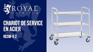 Chariot de service en acier Royal Catering RCSW62  Présentation de produit 10010985 [upl. by Barimah572]