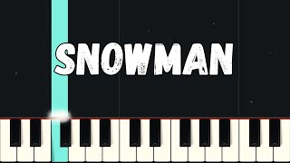 Snowman  Sia  Beginner Piano Tutorial Easy [upl. by Minerva]