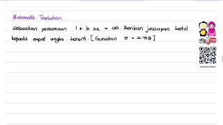 Matematik Tambahan Tingkatan 4  Logaritma Jati [upl. by Sherwin]