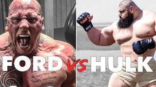 Martyn Ford vs Iranian Hulk  Fight Training 2021 [upl. by Ayotak]