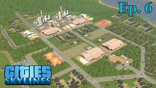 Simple and Efficient Industrial Layout  Cities Skylines  Ep 6 [upl. by Ostler]