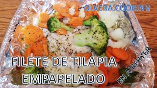 FILETE DE TILAPIA EMPAPELADO EN AIRFRYER [upl. by Adok725]