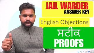 PSSSB JAIL WARDER ANSWER KEY OBJECTIONS and PROOFS  Electric English [upl. by Asli]