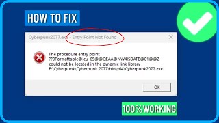 How to Fix Entry Point Not Found Error in Windows 111087 [upl. by Auberbach]