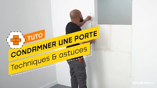 Comment condamner une porte avec des carreaux de plâtre   Bricorama [upl. by Ary459]