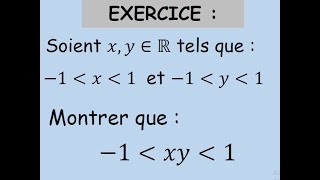 Ordre dans IR Série 2 Exercice 6Valeur absolueTCSFTronc commun science français [upl. by Federica]