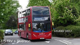 275 FRV Barkingside TESCO  Walthamstow JAMES STREET  DIVERSION [upl. by Ariajay]