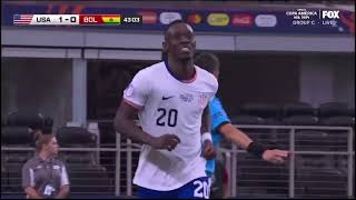 Folarin Balogun goal vs Bolivia [upl. by Ansley]