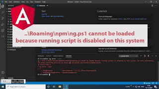 Ng Serve Angular Compile Time Error  ngps1 Cannot Be Loaded [upl. by Madella]