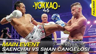 YOKKAO 46 Diamond Title Saenchai Vs Shan Cangelosi  Muay Thai 65kg  Full Fight [upl. by Nyvek]