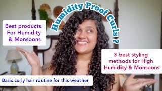 Avoid frizzy Curly Hair in Humidity amp Monsoons Product recommendation  Best styling method [upl. by Aliehc]